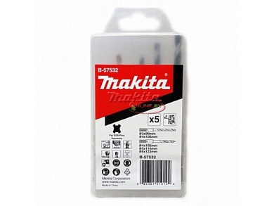 Набор сверл по металлу HSS-TiN, 5 шт. Makita B-57532