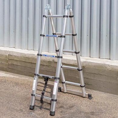 Лестница-стремянка телескопическая алюм. бытовая 1.6+1.6 м 5+5 ступ. Scheppach Sch-UP160-M