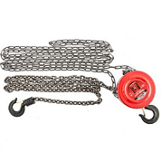 Таль цепная, 1 т., H подъема 2,5 м, расстояние между крюками 300 мм Matrix 519335