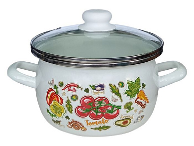 Кастрюля 3,0л (сфера) "Черри" Сантэкс 1-2430112(Бл)(Черр)