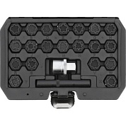 Набор головок для секретных колесных болтов AUDI, 22 пр. размерный номер A-X, в кейсе Yato YT-060304