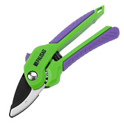 Секатор с наковальней, 210 мм, шестеренный привод, двухкомпонентные рукоятки Palisad 60531