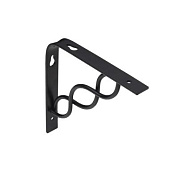 Полкодержатель мет. INFINITY 150*150*20*3, черный AKS 68523