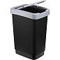 Урна для мусора IDEA, 25 л, пластик, черный, серый