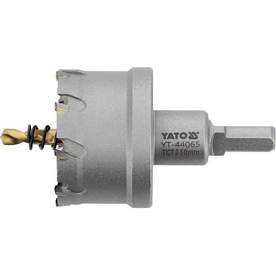 Сверло корончатое режущее по металлу TCT 50 мм 3/8" Yato YT-44065