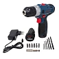 Шуруповерт аккумууляторный 12V, 1.3Ah с набором аксессуаров Forsage F-BT-CD11-A1 12V
