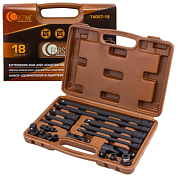 Набор удлинителей и адаптеров 18 пр 1/4''&3/8''&1/2'' FORSTIME FT-T4057-18