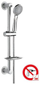 Душевая штанга, нержавеющая сталь + пластик, хром Ledeme L8009
