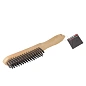 Щетка по металлу ручная в деревянном корпусе 6x15 рядов Forsage F-340117232