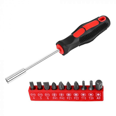 Отвертка с набором бит BS11-2 SET 11 DEKO 065-0597