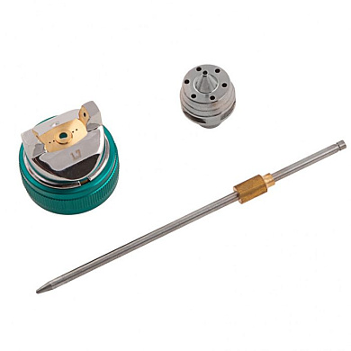 Набор для краскораспылителя AS802HVLP: сопло 1,7 мм, игла, чашка Stels 57342