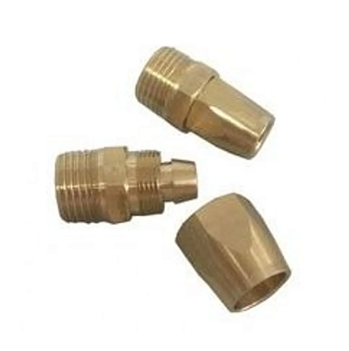 Переходник резьбовой, наруж. резьба 1/4"-зажим под шланг 8х12 мм RockForce RF-B1280/2