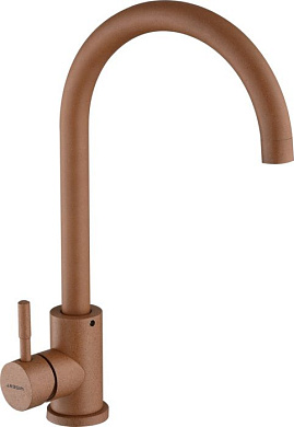 Смеситель для кухни, нержавеющая сталь, терракот Wisent W4998-3-23