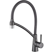 Смеситель для кухни с гибким изливом, латунь, графит L4399U-12 Ledeme