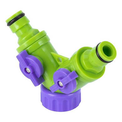 Разветвитель двухканальный, регулируемый, со штуцерами Palisad 66426