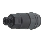 Быстроразъем пневматический с клапаном "мама"-наруж. резьба 1/4" пластик Prowin 20SMP-E