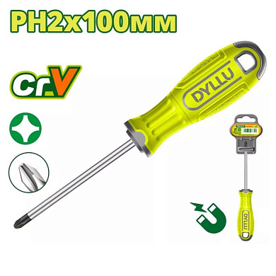 Крестовая отвертка PH2x100 мм DYLLU DTSD2224