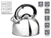 Чайник со свистком, нержавеющая сталь 3.0 л Assam PERFECTO LINEA 52-037603