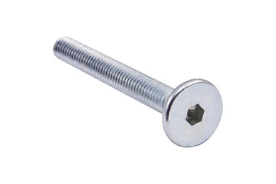 Винт с плоской головкой М6*45 под шестигранник, полн. резьба, белый цинк (уп/1тыс.шт) AKS 55524