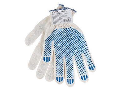 Перчатки х/б с ПВХ ''Точка'', 7,5класс STARTUL ST7191