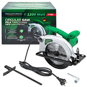 Пила циркулярная 1200Вт, 5500 об/мин, размер диска 185х20х2,4 мм RockForce RF-7185
