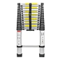 Лестница телескопическая односекционная 1.0-4.7 м, 15 ступенек, нагрузка 150 кг, ForceKraft FK-BL-T470