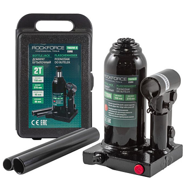 Домкрат бутылочный 2 т с клапаном, 180-333 мм RockForce RF-T90204-S(Euro)