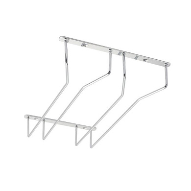 Держатель подвесной для бокалов двухрядный, белый AKS 123869