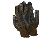 Перчатки х/б с ПВХ "Точка", 10 класс, черные Континент-Сити 403ч