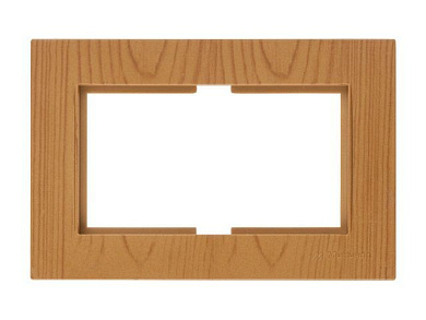 Рамка для 2-ой розетки дуб, RITA, для розетки 2-ой арт.2200 201 ХХХХ, 2200 202 ХХХХ, 2200 203 ХХХХ, ХХХХ- цвет, Mutlusan 22208201258