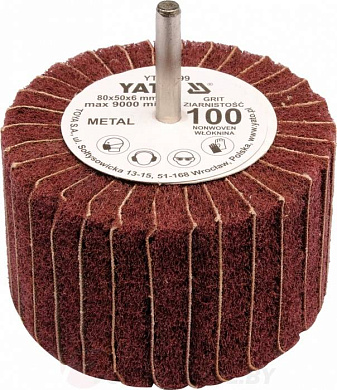 Круг лепестковый торцевой 60х50х6 мм Р100 Yato YT-83395