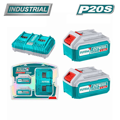 Аккумулятор (2) с зарядным устройством TOTAL FBCPK2425