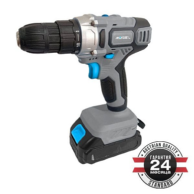 Дрель-шуруповёрт аккумуляторная, 20 В, 0-400/0-1400 об/мин, 2.5 Ач, 40 Нм, 2 АКБ, кейс RÖGEL CDR-2025