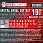 Набор сверл по металлу 19 пр, 1-10 мм ForceKraft FK-924U19