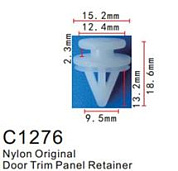 Клипса для крепления внутренней обшивки а/м Рено пластиковая, 100 шт Forsage C1276(Renault)