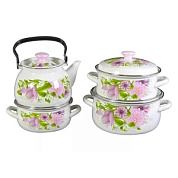 Набор катрюль с чайником "Вена" 2, 3, 4 л Керченский металлургический завод 61904-ВЕСНА