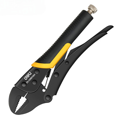 Струбцина с фиксатором Deli YS DL109010H, 205 мм., желтый, черный