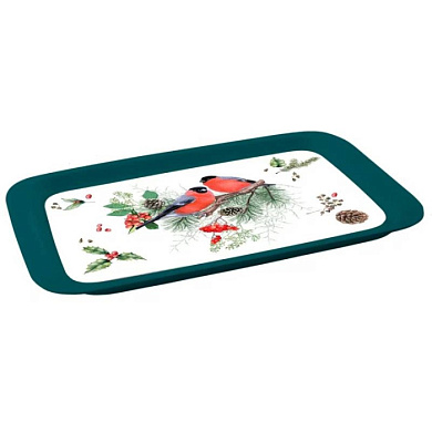 Поднос малый Снегири 430×268×20мм Полимербыт 4310186