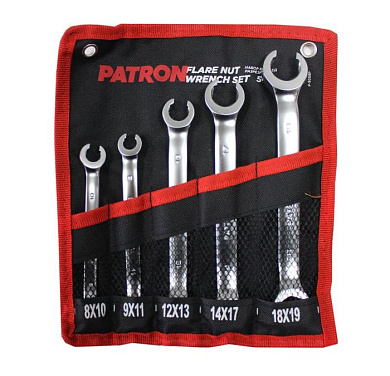 Набор ключей разрезных 5 пр. 8x10-18x19 мм PATRON P-5058P
