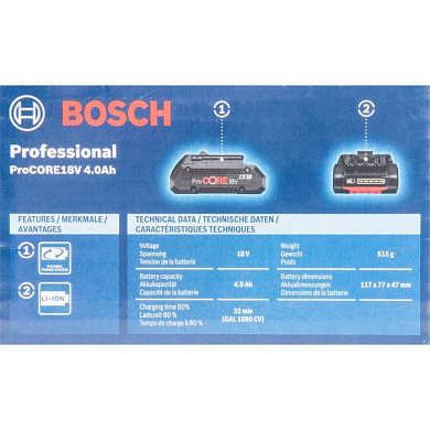 Аккумулятор для инструмента Bosch ProCORE18V (1600A016GB)