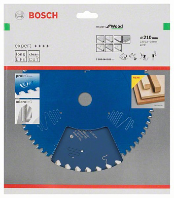 Пильный диск Expert for Wood 210х30 мм Z40 BOSCH 2608644059