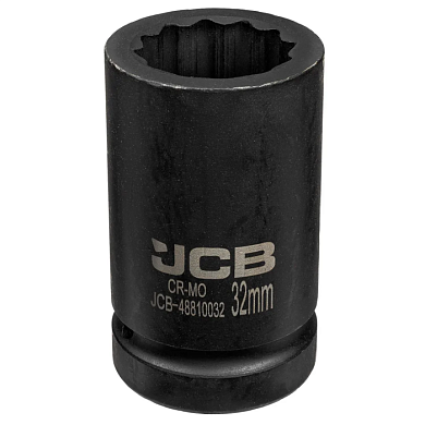 Головка ударная глубокая 1'' 12-гр 32 мм JCB JCB-48810032