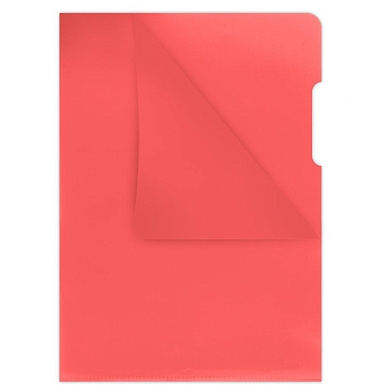 Папка-уголок "Donau", A4, прозрачный красный