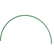 Дуга пластиковая для парника 90х126 см, D 20, зеленая Palisad 64428