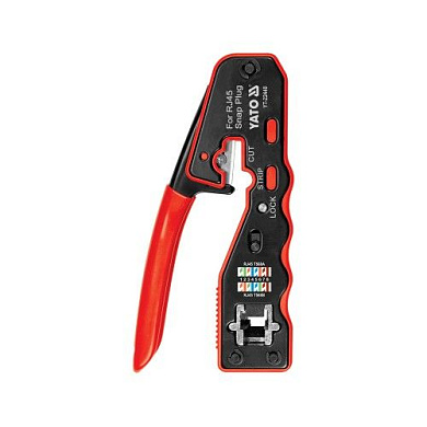 Пресс-клещи для обжима наконечников RJ45, RJ45 сквозные Yato YT-22440