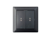 Выключатель 2 клав. проходной, скрытый, 10А, графит, Стиль, Bylectrica С(6+6)10-847гр