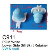 Клипса для крепления внутренней обшивки европейских а/м пластиковая 100 шт Forsage F-C911(Europeancar)