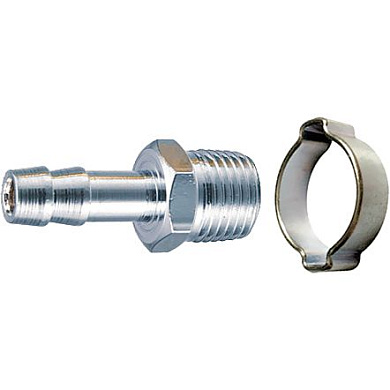 Переходник, наруж. резьба 1/8"-"елочка" 8 мм, с обжимным кольцом FUBAG 180267 В