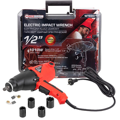 Гайковерт ударный электрический, 1010W ForceKraft FK-WT03071