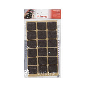 Подкладка самоприлипающая фетровая 25х25мм (1лист-18шт) коричневая FOLMAG 110319